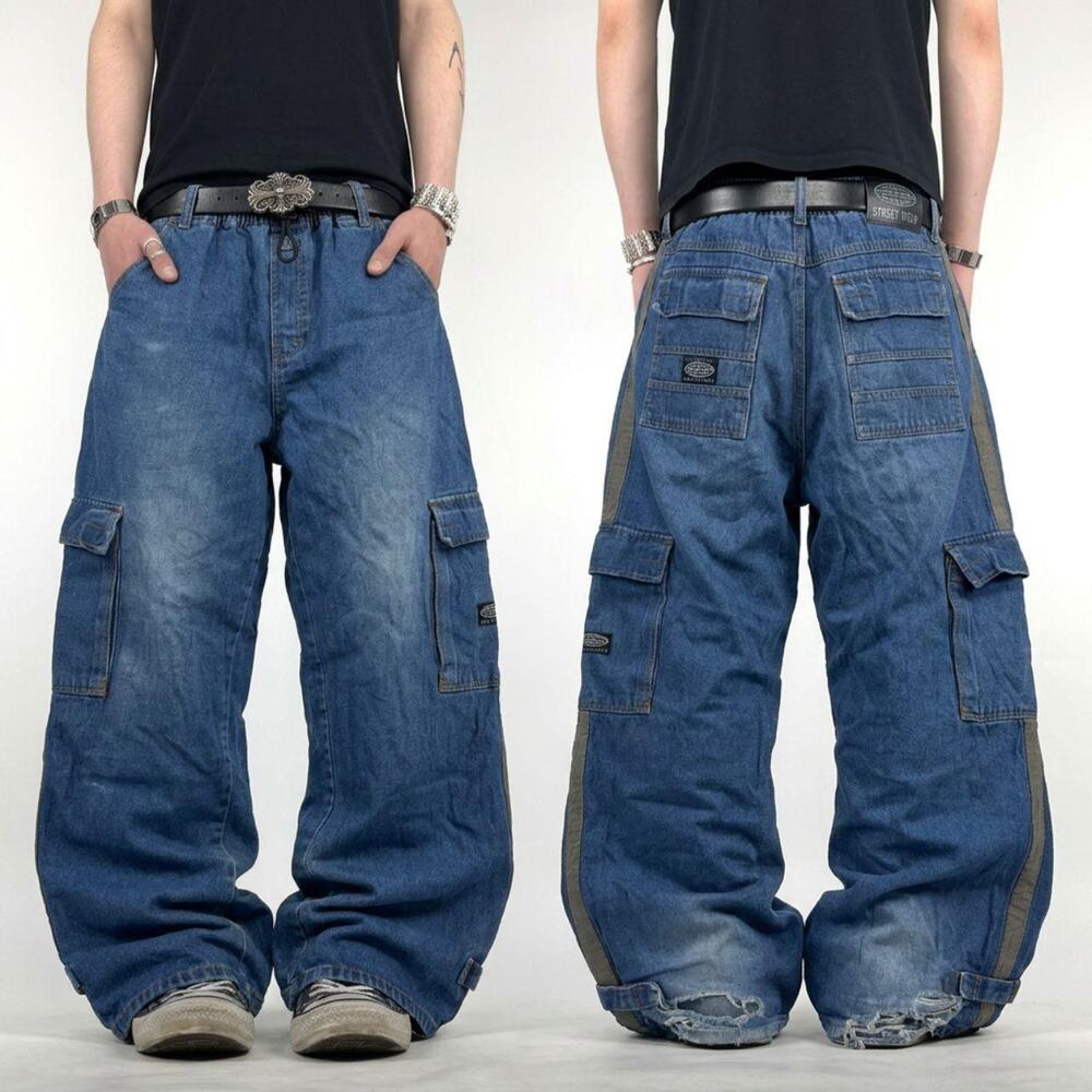 Vintage y2k grunge archive faded cargo stonewash cyber rare jeans